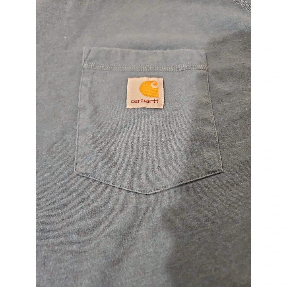 Carhartt Force Relaxed Fit T-Shirt Mens 3XL Blue Long Sleeve Pocket Tee(314